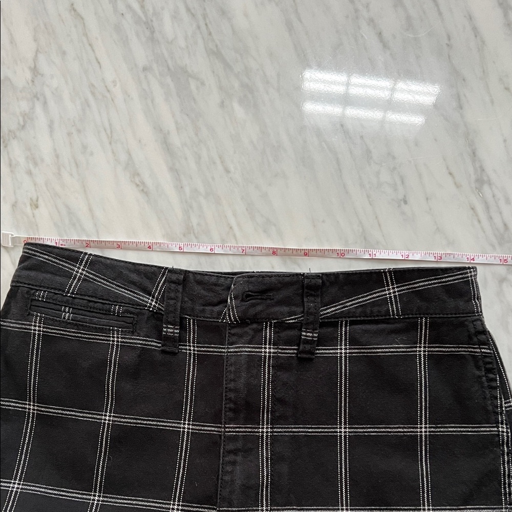 Madewell Black and White Windowpane Plaid Patterned Pants - Picture 6 of 8